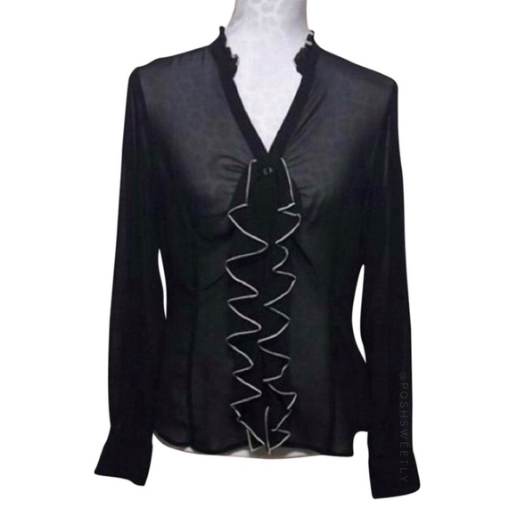 Worthington Tops - Worthington Button-Down Ruffle Blouse